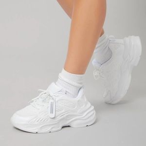 White chunky sneakers